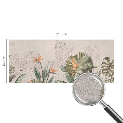 Uniek fotobehang Tropische bloemen