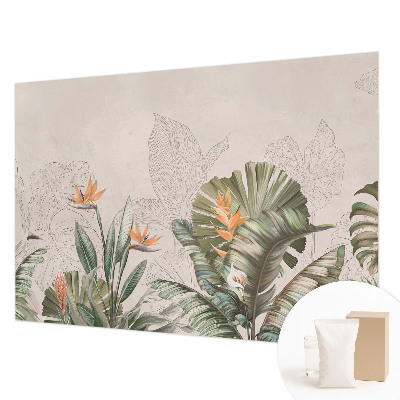 Uniek fotobehang Tropische bloemen
