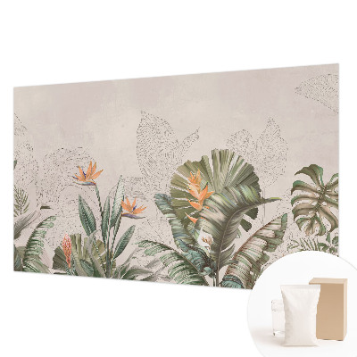 Uniek fotobehang Tropische bloemen