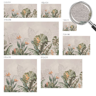 Uniek fotobehang Tropische bloemen