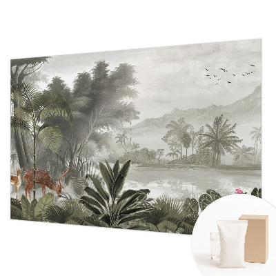 Vlies fotobehang met een tropische oase als print