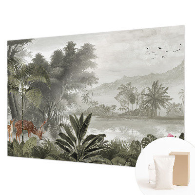 Vlies fotobehang met een tropische oase als print