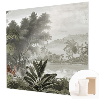 Vlies fotobehang met een tropische oase als print