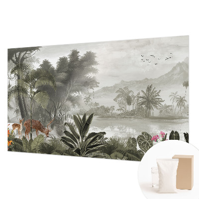 Vlies fotobehang met een tropische oase als print