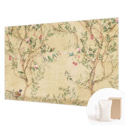 Vlies fotobehang met bloemaccenten