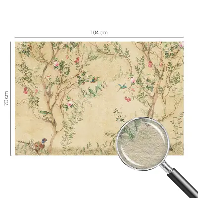 Vlies fotobehang met bloemaccenten