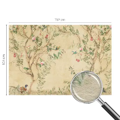 Vlies fotobehang met bloemaccenten