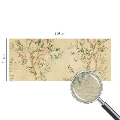 Vlies fotobehang met bloemaccenten