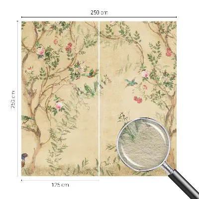 Vlies fotobehang met bloemaccenten