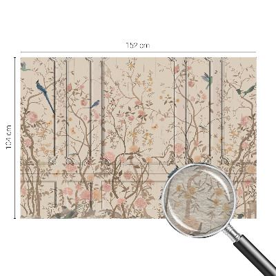 Fotobehang vlies Vogels en bloemen