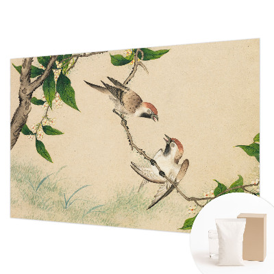 Vliesbehang fotobehang in klassiek duo-design