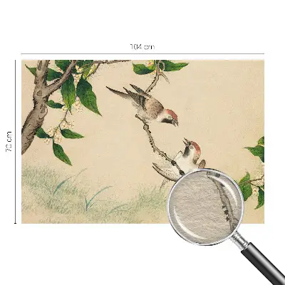 Vliesbehang fotobehang in klassiek duo-design