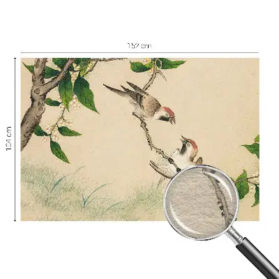 Vliesbehang fotobehang in klassiek duo-design
