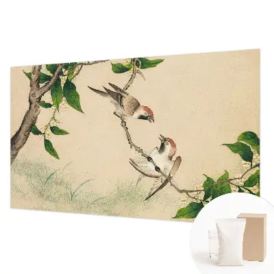Vliesbehang fotobehang in klassiek duo-design
