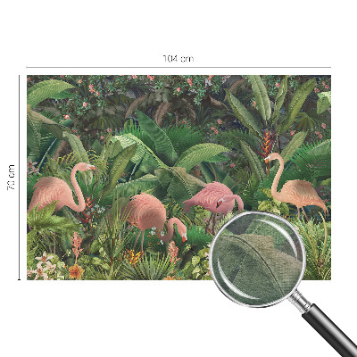 Groot fotobehang met roze flamingo's
