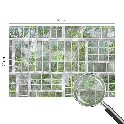 Vliesbehang fotobehang woonkamer met een groen bosmotief