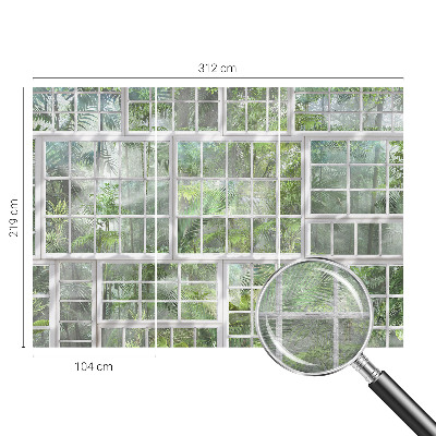 Vliesbehang fotobehang woonkamer Groen bos