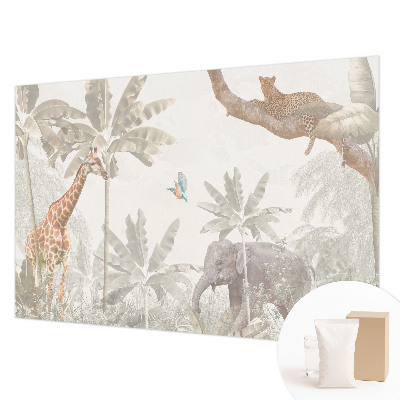 Vlies fotobehang op maat met een tropische oase-print