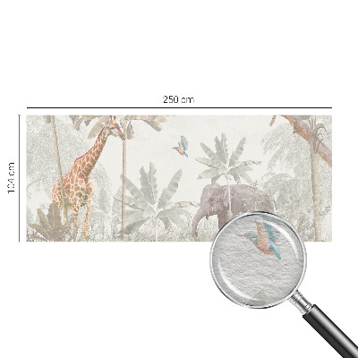 Vlies fotobehang op maat met een tropische oase-print