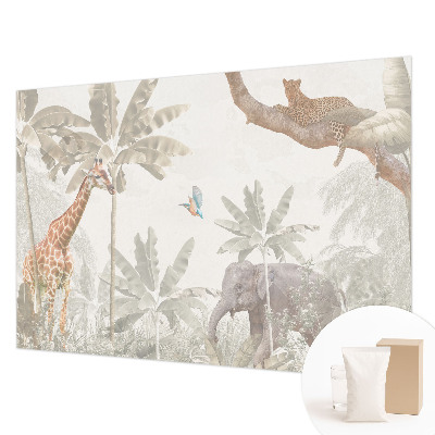 Vlies fotobehang op maat met een tropische oase-print