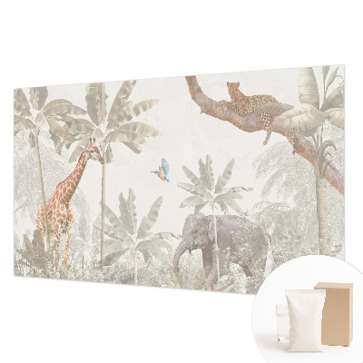 Vlies fotobehang op maat met een tropische oase-print