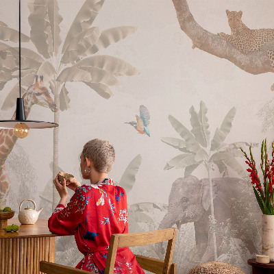 Vlies fotobehang op maat Tropische oase