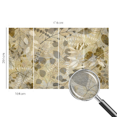 Muur behang Takbladeren