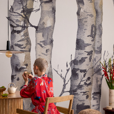 Behang met print Esdoornbos