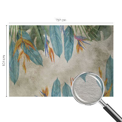 Fotobehang op maat met een patroon van tropische bloemen