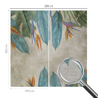 Fotobehang op maat met een patroon van tropische bloemen