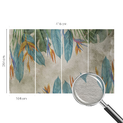 Fotobehang op maat Tropische bloemen