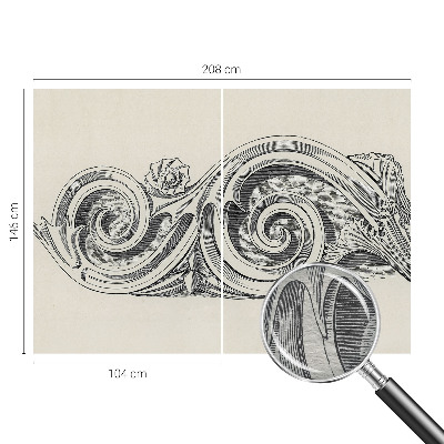 Foto behang op maat Plantenornament