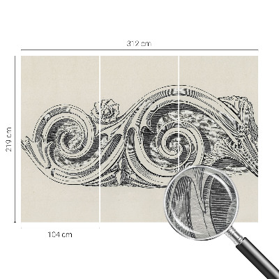 Foto behang op maat Plantenornament