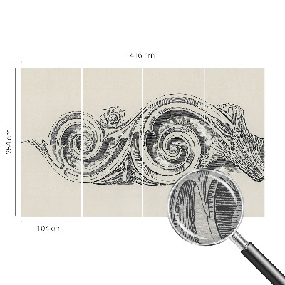 Foto behang op maat Plantenornament