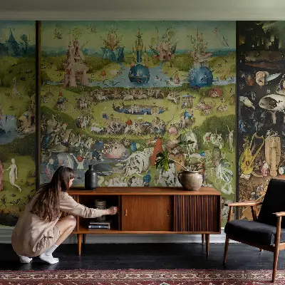 Naadloos fotobehang met het motief 'De geheime tuin'