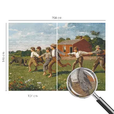 Fotobehang voor de woonkamer met een vrolijk en speels ontwerp