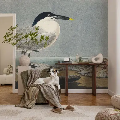 Uniek fotobehang met een ornithologisch elegant ontwerp