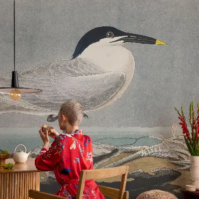 Uniek fotobehang met een ornithologisch elegant ontwerp