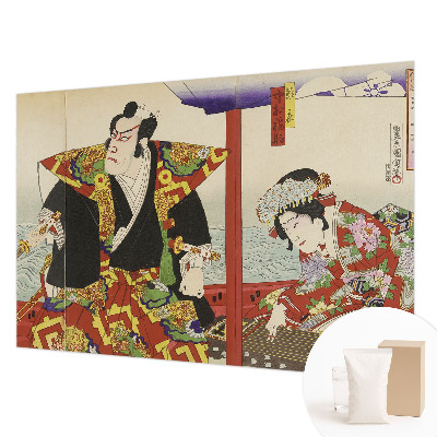 Modern fotobehang met een ontwerp van Japans theater