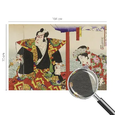 Modern fotobehang met een ontwerp van Japans theater