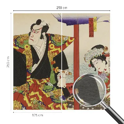 Modern fotobehang met een ontwerp van Japans theater
