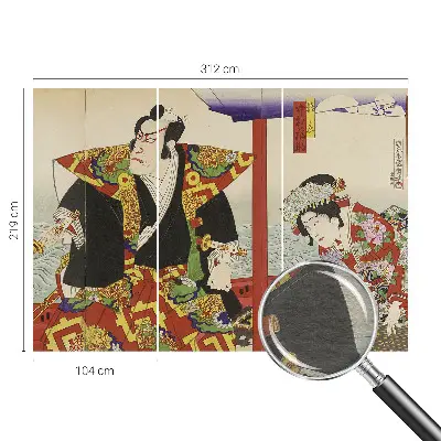Modern fotobehang met een ontwerp van Japans theater