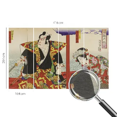 Modern fotobehang met een ontwerp van Japans theater