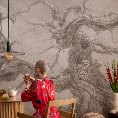 Modern fotobehang voor de woonkamer Nachtvogels