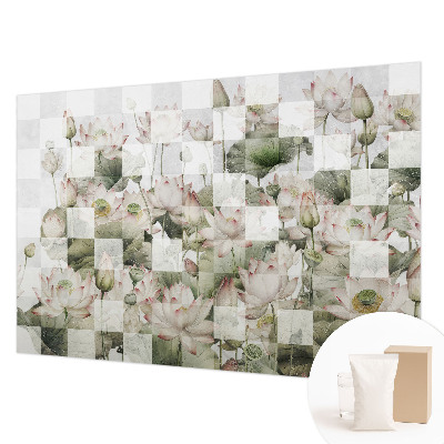 Premium fotobehang met lotuspatronen
