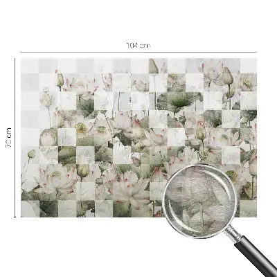 Premium fotobehang met lotuspatronen
