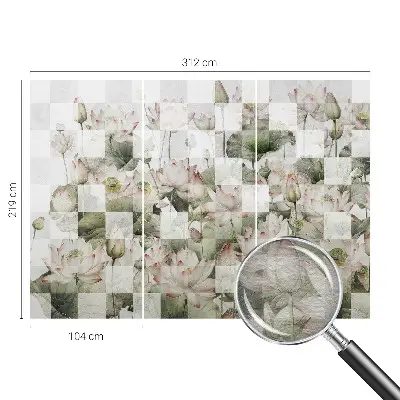 Premium fotobehang met lotuspatronen