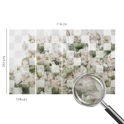 Premium fotobehang met lotuspatronen