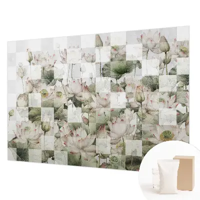 Premium fotobehang met lotuspatronen