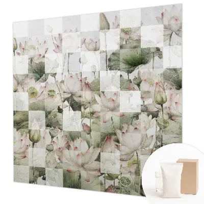 Premium fotobehang met lotuspatronen